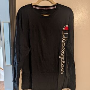 Champion Men's Black Long Sleeve Tee